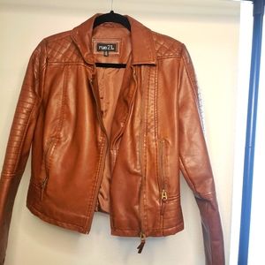 Brown faux leather Jacket
